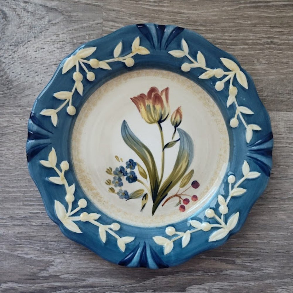 Certified International "FLORA" by PAMELA GLADDING ~ RETIRED 8.5" Salad Plate  s